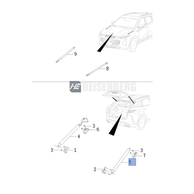 Tailgate Support Bar For EXEED RX VX TXL ET Jaecoo J8 Trunk Rear Door Baffle Slow-down Damper