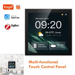 Panel táctil multifunción con función de puerta de enlace Zigbee, Control Central Tuya Smart Life, juego de enlace de escena de hogar inteligente, automatización