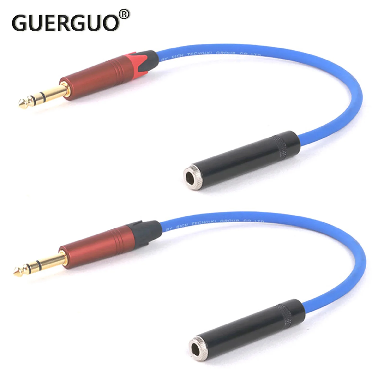 

High Quality Guitar Cable 6.35mm TRS Male to 6.35mm TRS Female Jack Instrument Audio Cable For Electric Guitar Mixer Amplifier