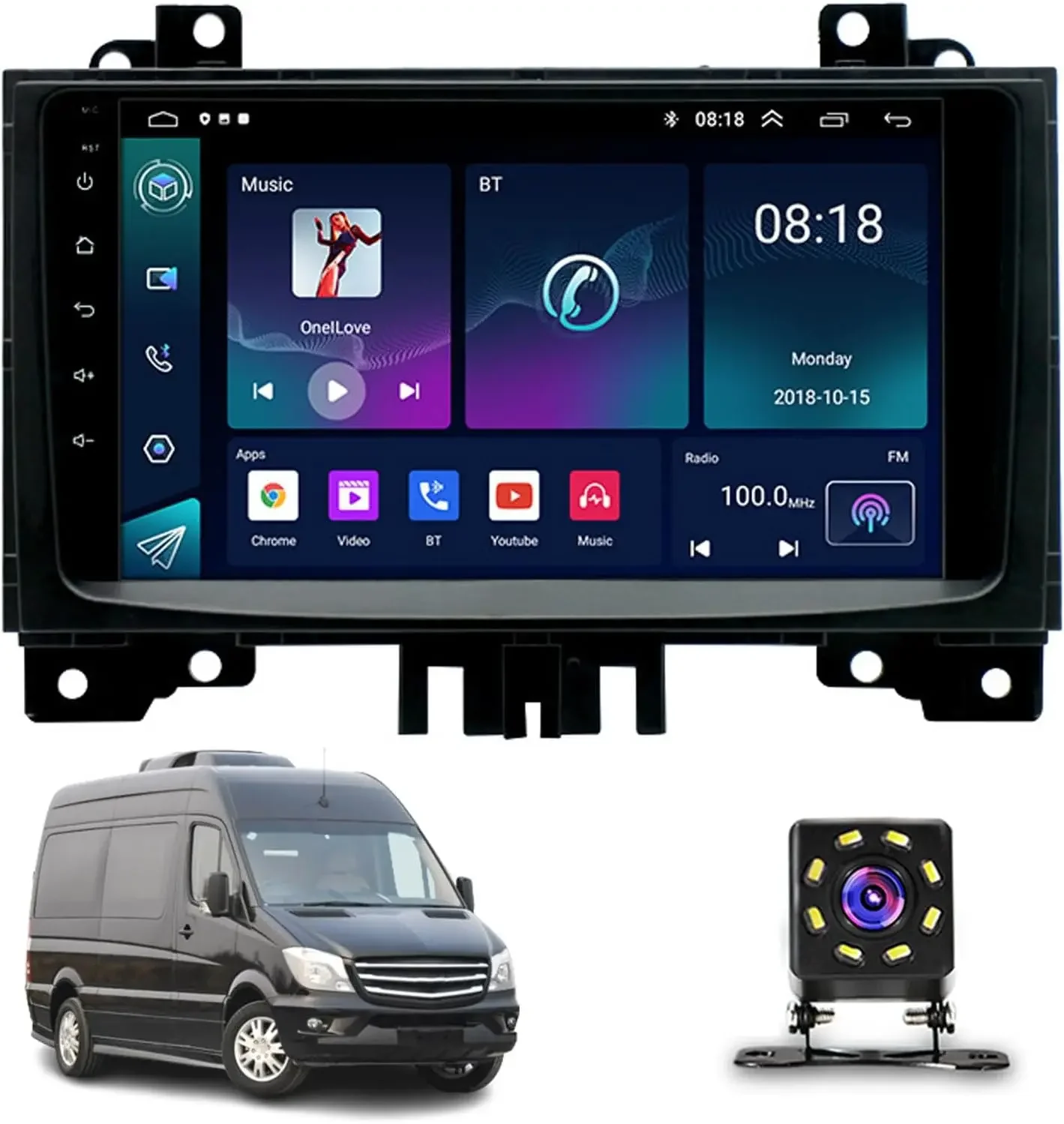 

Car Stereo with GPS Navigation for Mercedes-Benz Sprinter 2006-2017 – Bluetooth FM/AM Radio Wireless/Includes HD Reverse Camera