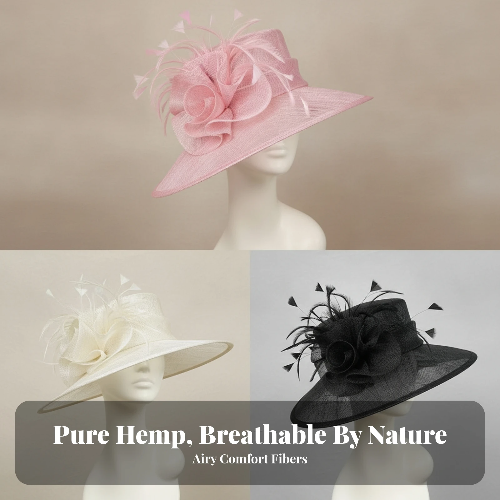 Mesh Hat with Flower Retro Court-Style Hat Headwear Breathable Cool for Women, Tea Parties, Weddings