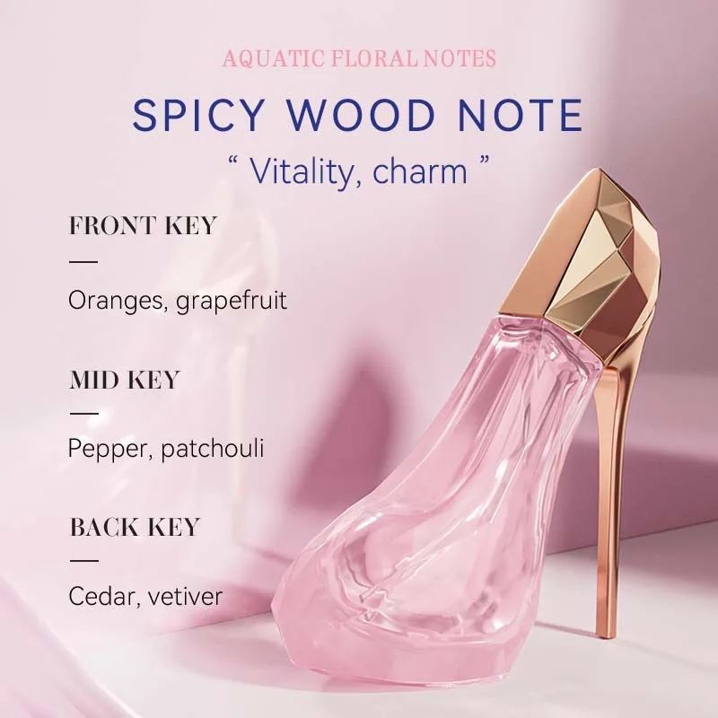 우아한 무한한 하이힐 향수 30ml 신선한 수생 향기 시대를 초월한 세련미를 위한 삼나무 파출리와 감귤 노트