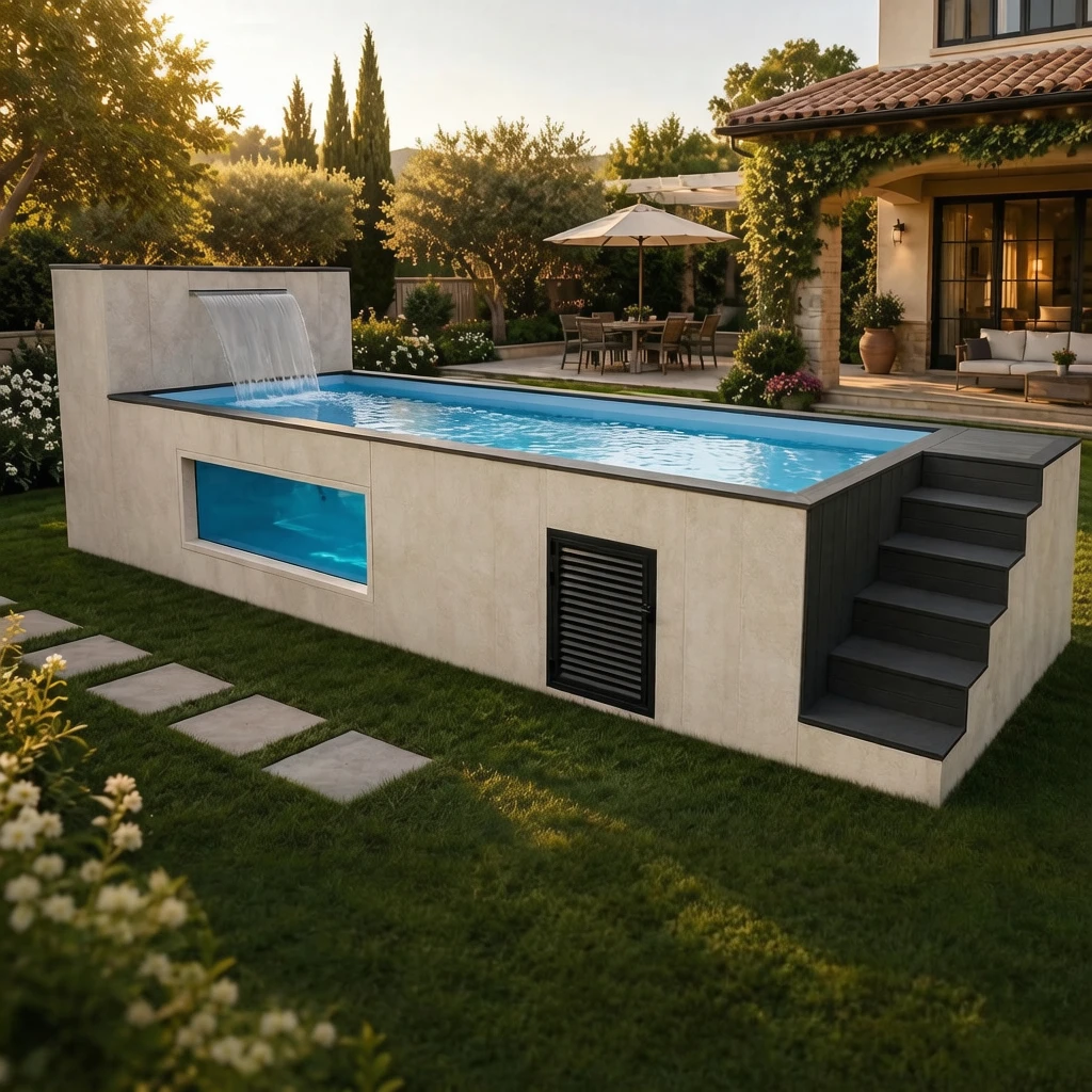 Garden Backyard Swimming Pool Customized Size Backyard Swimming Garden Pool For Kids Adults Container Swimming Pool
