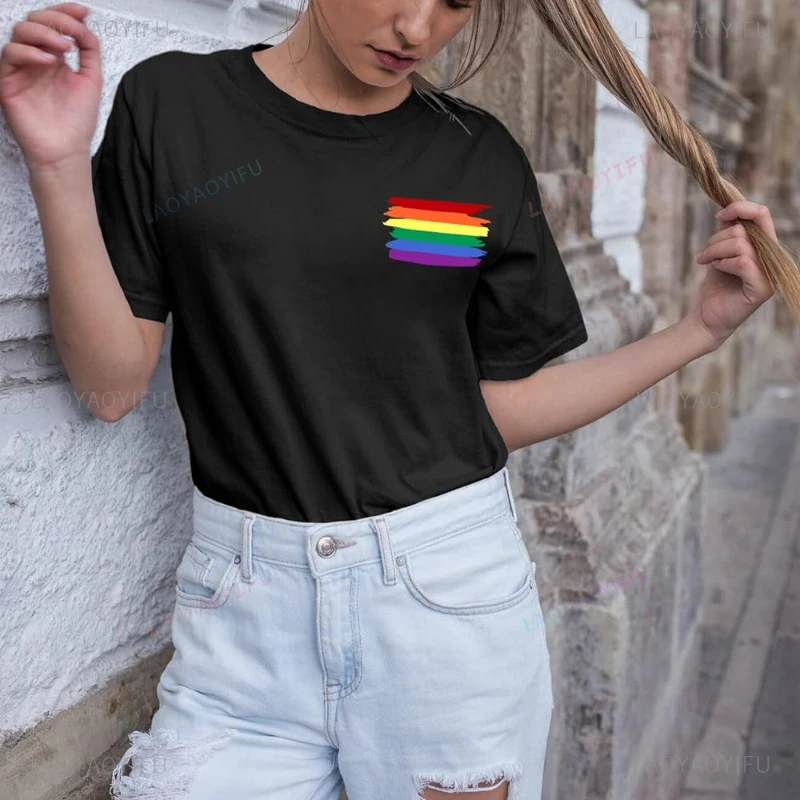 Love Whoever The F You Want LGBQT Gay Pride Flag Cotton Shirt for Women Rainbow Tshirts LGBT Ally Short Sleeve Lesbian Tee Tops