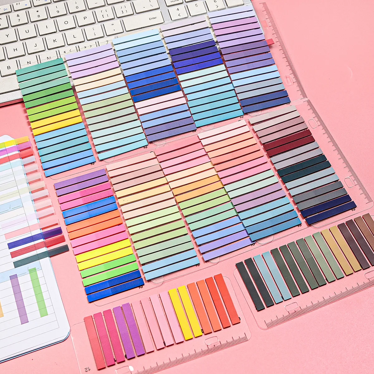 

320-3840 Sheets Transparentes Sticky Notes Self-Adhesive Annotation Read Book Bookmarks Tabs Notepad Aesthetic Stationery