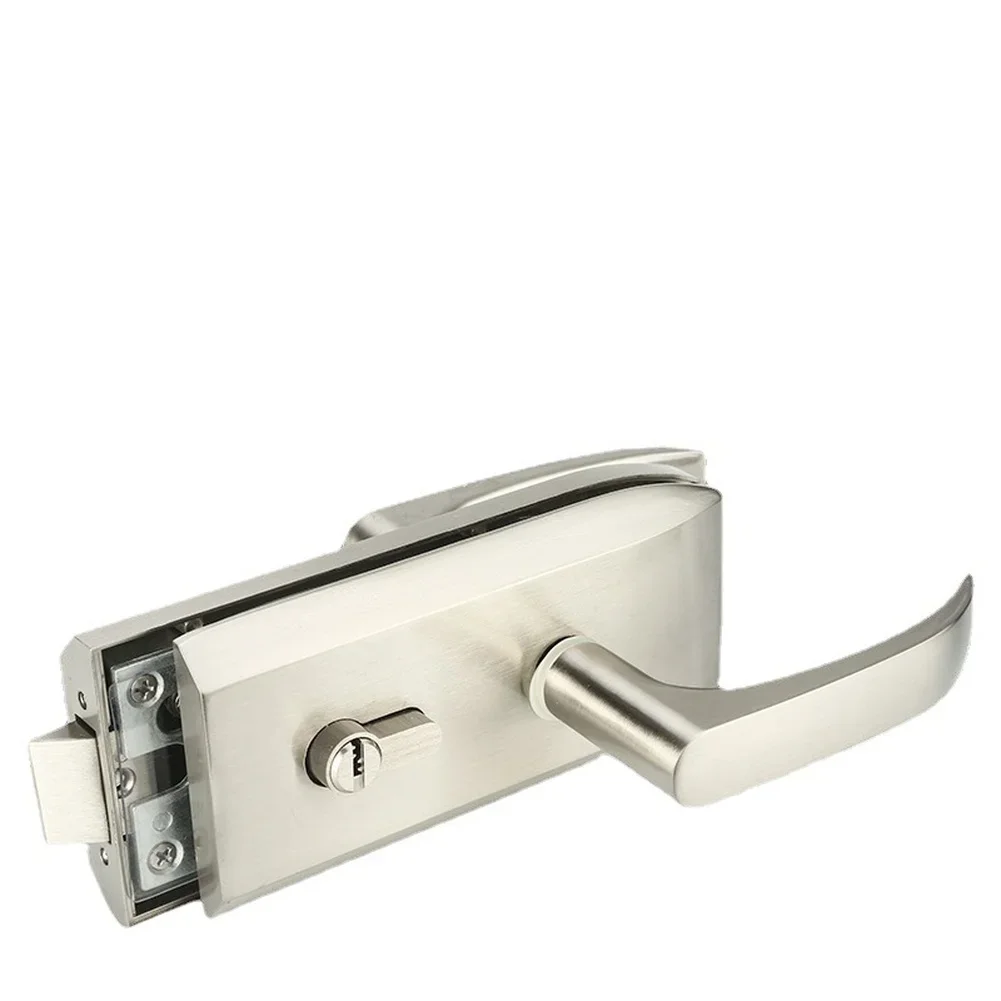 

Замок для стеклянных дверей офиса, ручка-замок из нержавеющей стали для ванной комнаты, комплект замков для стеклянных дверей спальни и балкона, фурнитура для домашней безопасности