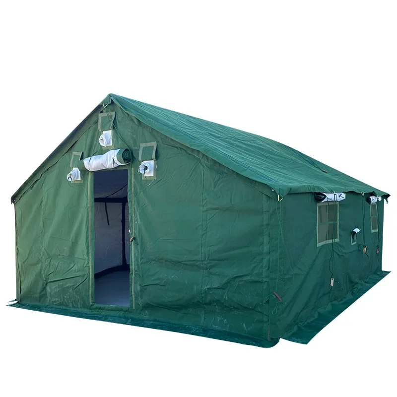 Large outdoor camouflage command tent for cotton adding classes in cold regions, restaurant, cooking, network frame, sanitary to