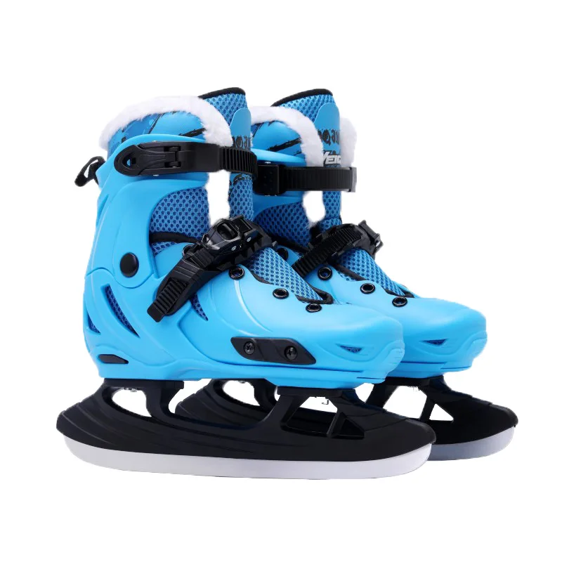 Ice Skating Shoes Kids Adults Inline Roller Skate Shoes Children Boys Girls Beginner Winter Warm Roller Sneakers Adjustable size