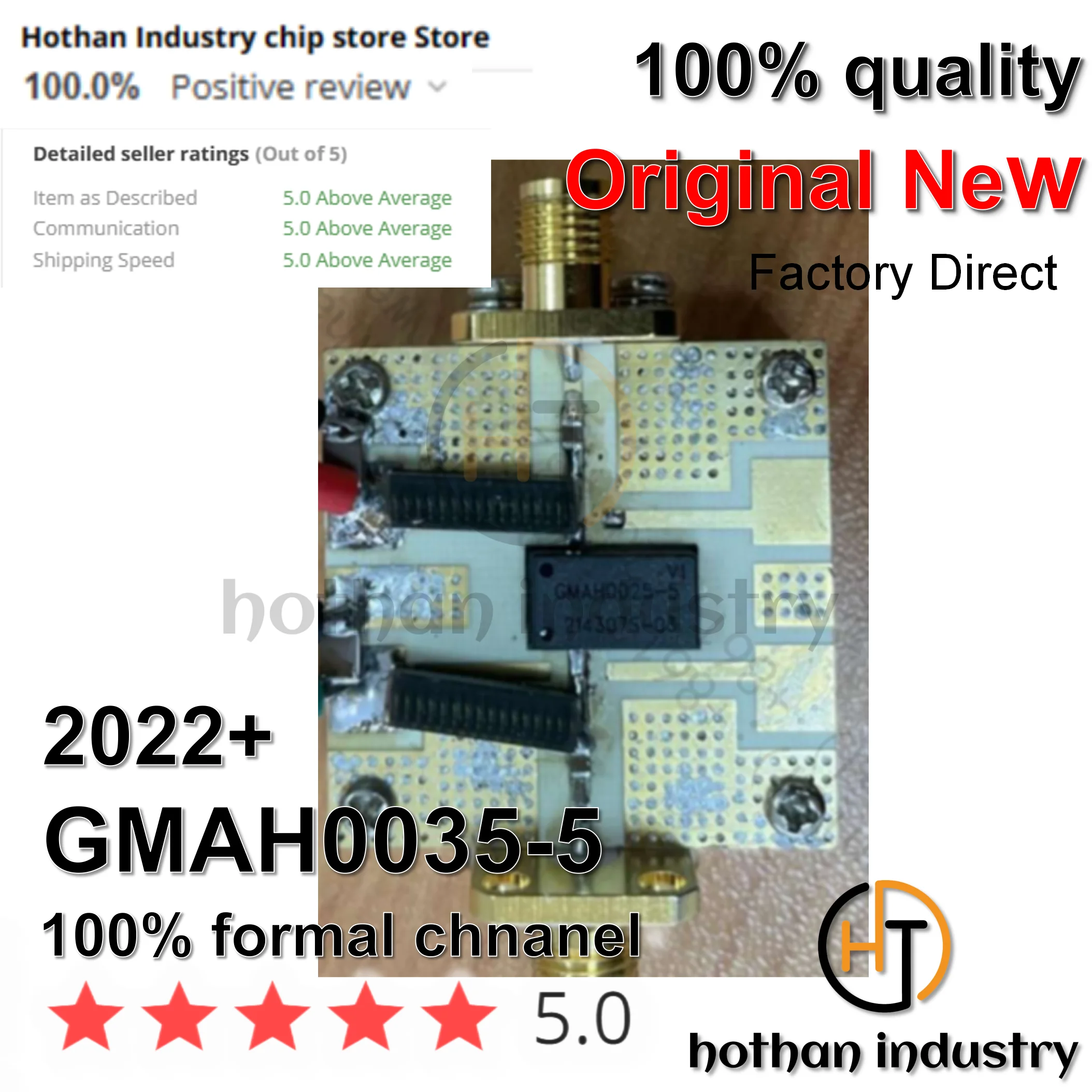 

(1PCS) 100% NEW GMAH0035-5 DC-3.5GHz, 5W, 28V GaN Fully matched PA Module