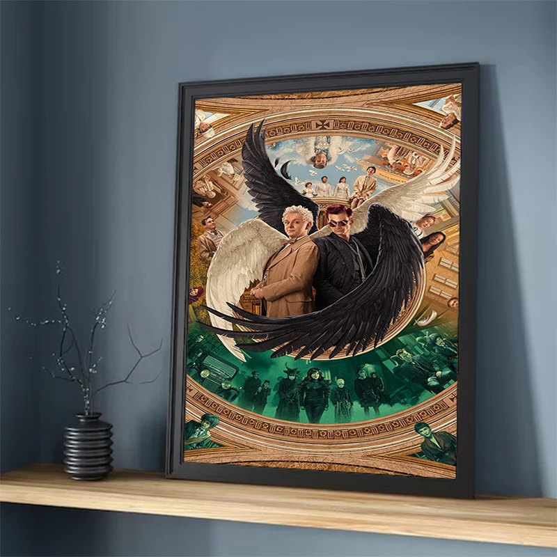 

TV Series Good Omens Poster Wall Posters Room Decor Tableau Decoration Mural Vintage Home Decorations Decorative Paintings Art