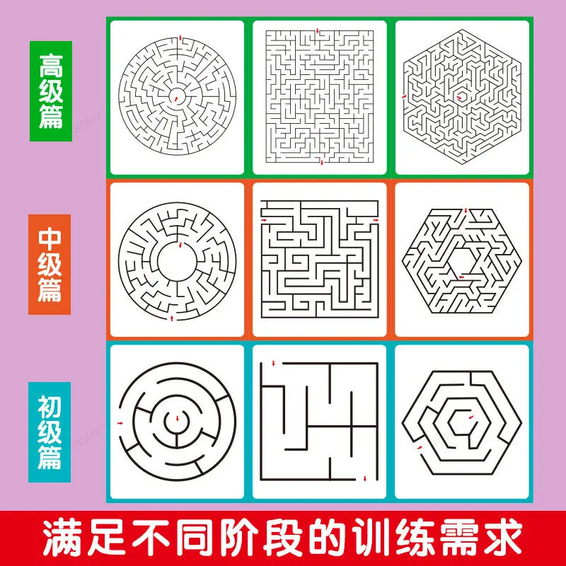 3 Maze Game Books Thinking Logic Concentration Training Sudoku Puzzle Early Education Maze Walking Books