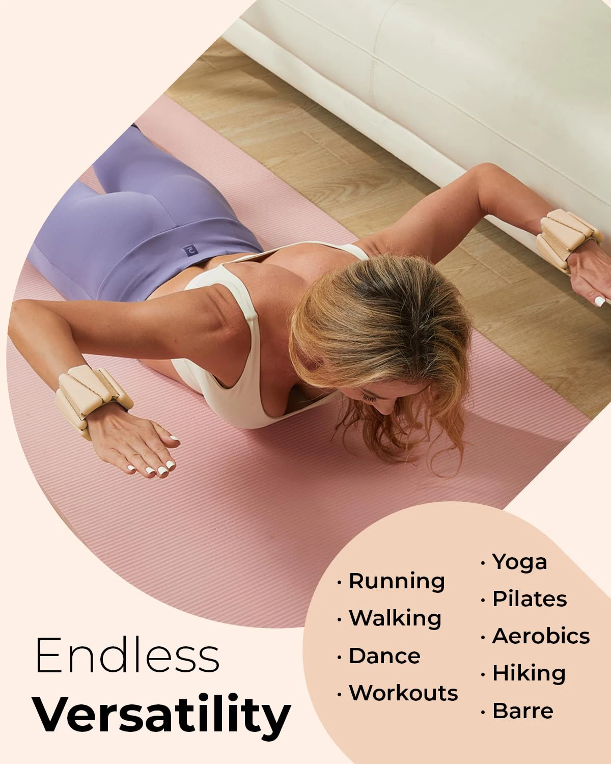 1 Paar Gewichtsbelastbare Handgelenkbandagen für Yoga, Fitness und Training, Verstellbare Knöchel- und Handgelenkschoner, Gewichtsarmband für Jogging – Detail 34