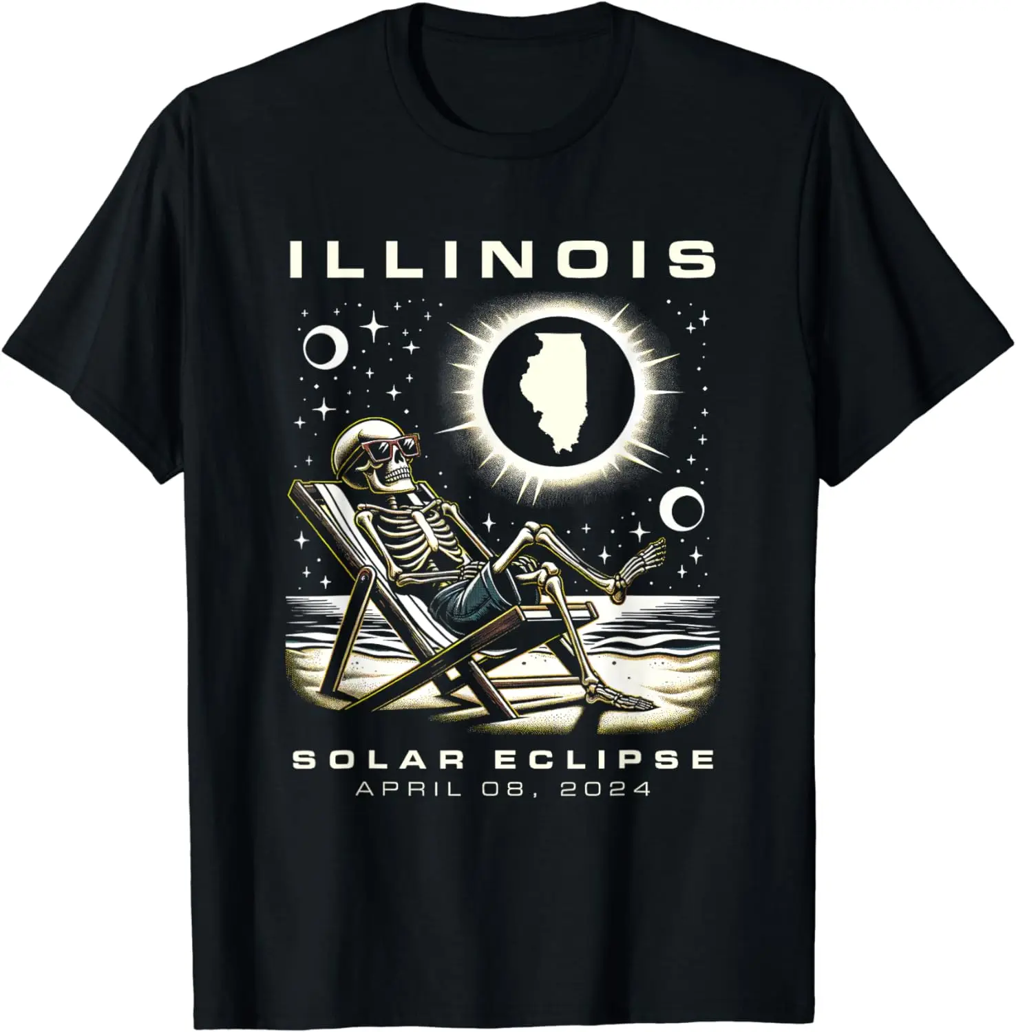 

Total Solar Eclipse Apr 8 2024 Illinois US Astronomy Lovers T-Shirt