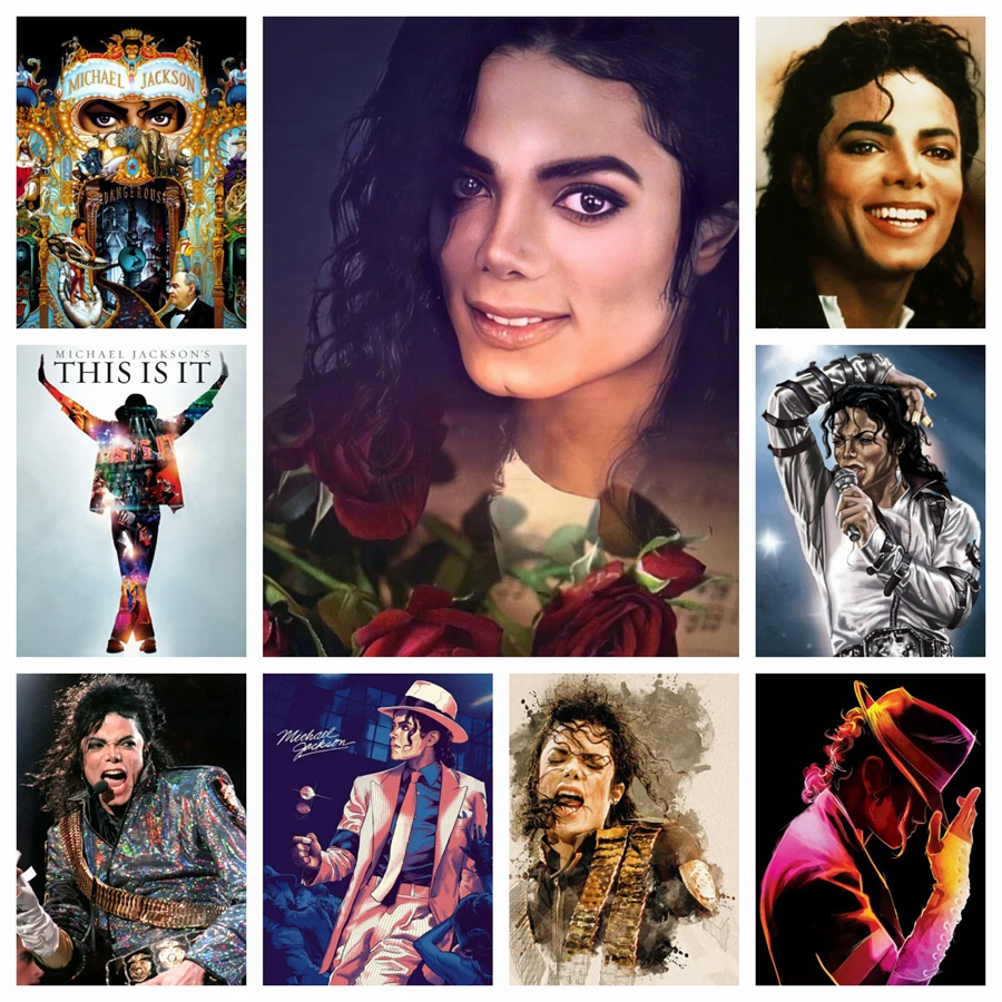 5D DIY Diamond Embroidery King Of Pop Michael Jackson Full Diamond Painting Cross Stitch Rhinestone Decoration Mosaic Home Decor