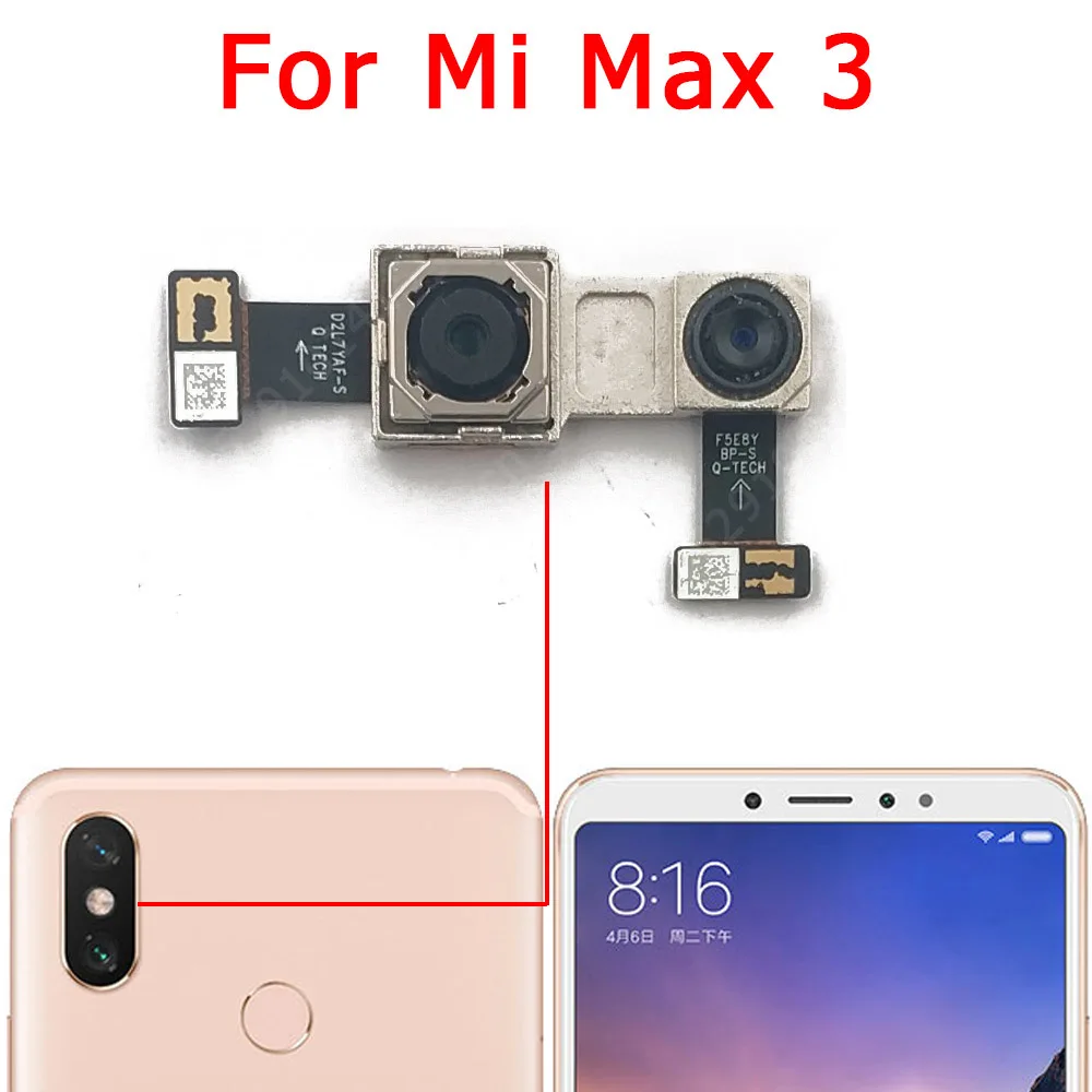 Rear Camera For Xiaomi Mi A3 Max 2 Mix 2S 3 A1 A2 Lite Back Camera Module Flex Backside View Replacement Spare Parts