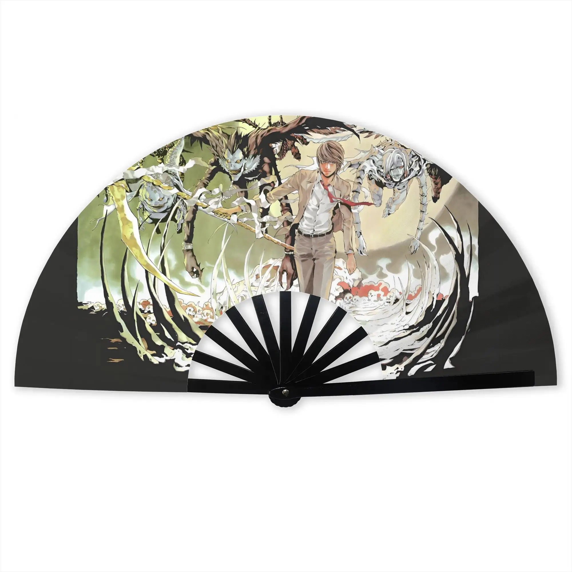 Personalised Cartoon D-Deathes N-Notes  Hand Fan Promotional Gift Party Animes Durable Folding Fans Novelty Bulk Pack Fan