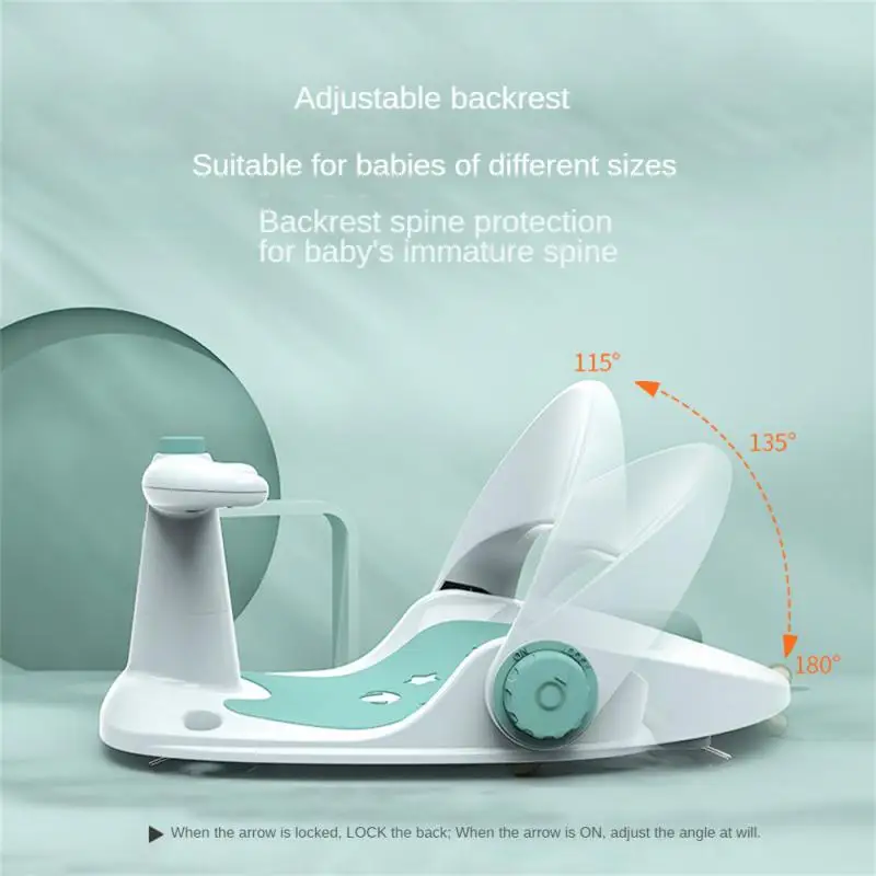 Baby Bath Seat New Reclining Adjustable Sitting Non-slip Baby Care Baby Tubs Bath   Shower Products Baby Bath Stool Bath Seat