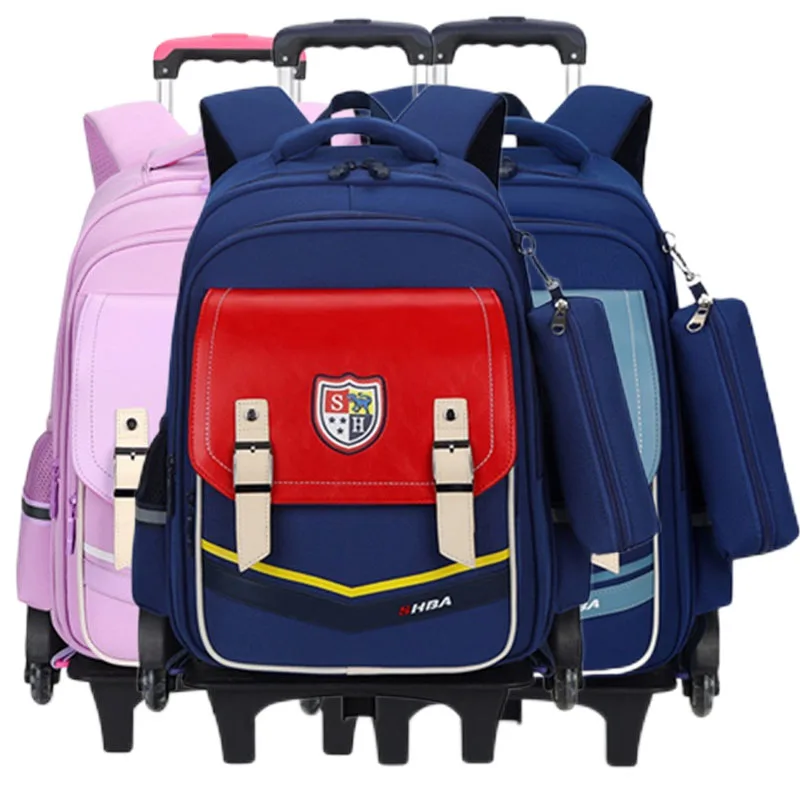Waterproof Backpack for Man Sac À Dos Enfant Rolling Mochila Con Ruedas Bookbags Trolley Mochila Japonesa Oxford Child Bagpack