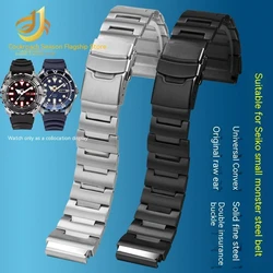 For Seiko Monster Metal Watch Strap 20mm Bracelet SRP307 313 SKX779 SKX781 Stainless Steel Strap Watch Band Accessories for men