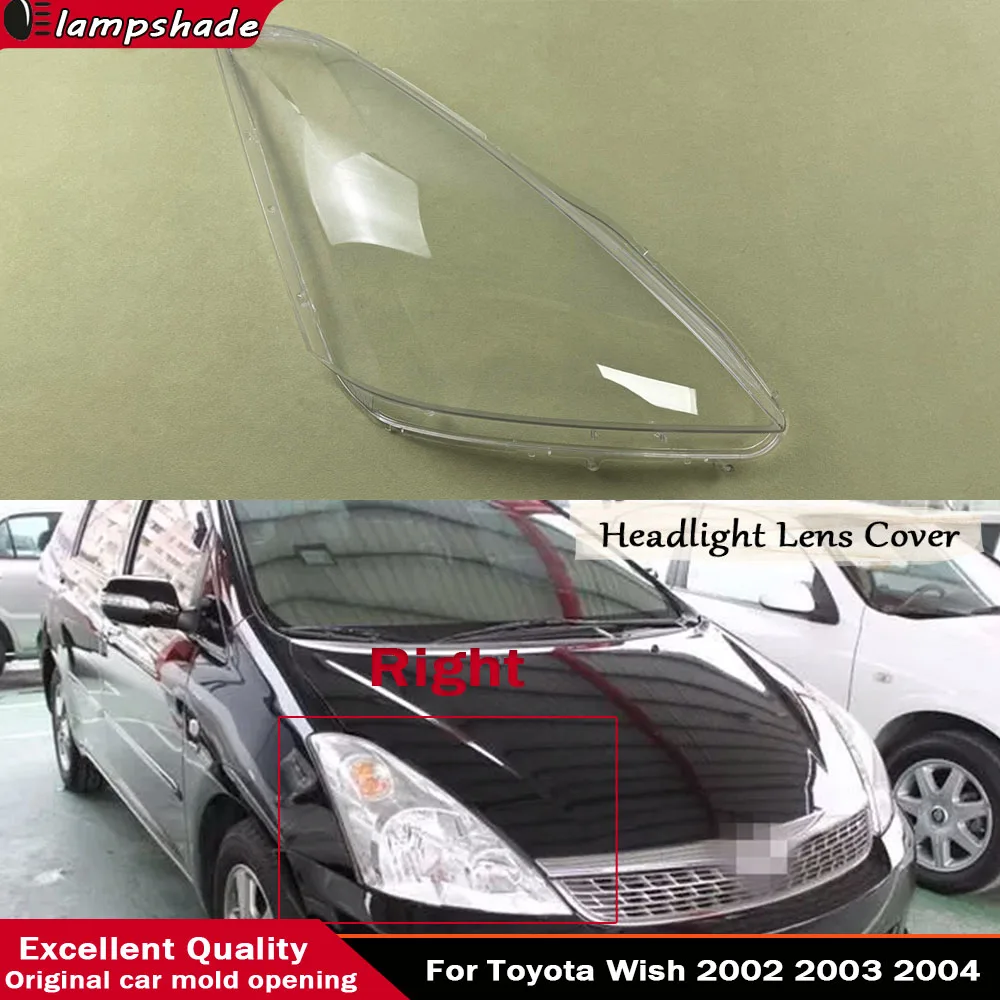 

For Toyota Wish 2002 2003 2004 Car Front Headlight Lens Cover Clear Headlamp Shell Transparent Lampshade Car Accessories