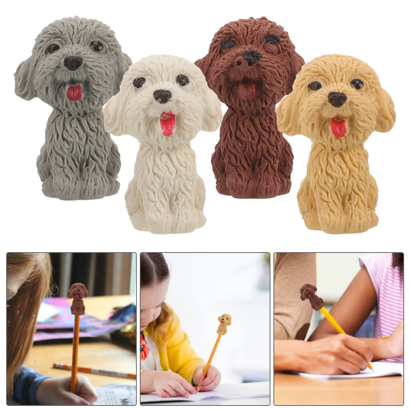 

36pcs Bulk Dog Shape Animal Rubber Pencil Eraser For Students Mini Puppy Erasers Party Favors Classroom Prizes Carnival