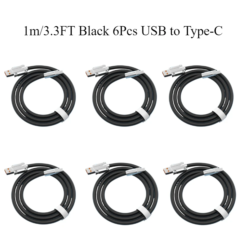 

Силиконовый кабель для сверхбыстрой зарядки мощностью 120 Вт, утолщенный зарядный кабель длиной 1 м/3,3 фута, совместимый с телефонами USB-Type-C