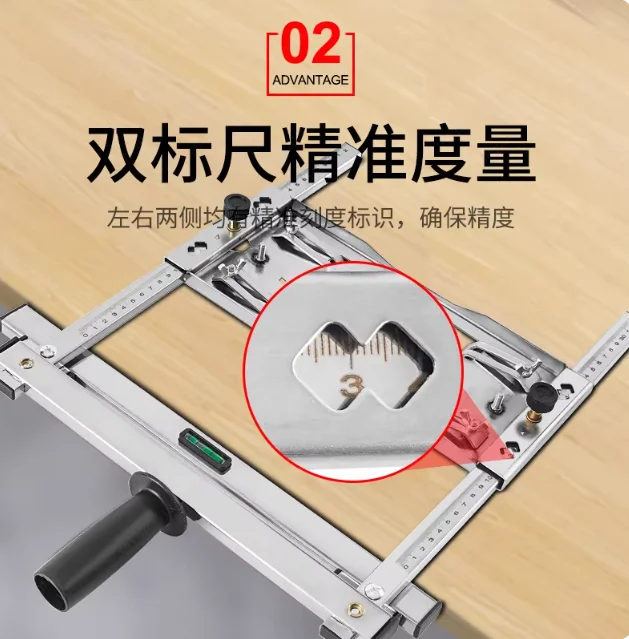 Circular Saw to Track Saw Guide Rail Conversion Kit, Precision Panel Cutting System with Parallel Fence & Stable Base Plate