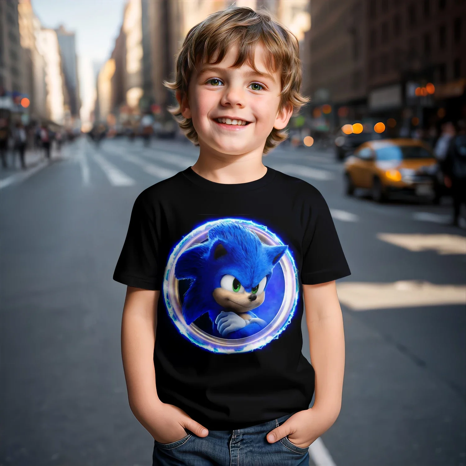 

Sonic 3D for Kids Boys and Girls Cartoon Printing Animation Cosplay Clothing Accessories T-shirt 2025 New Children's Clothes