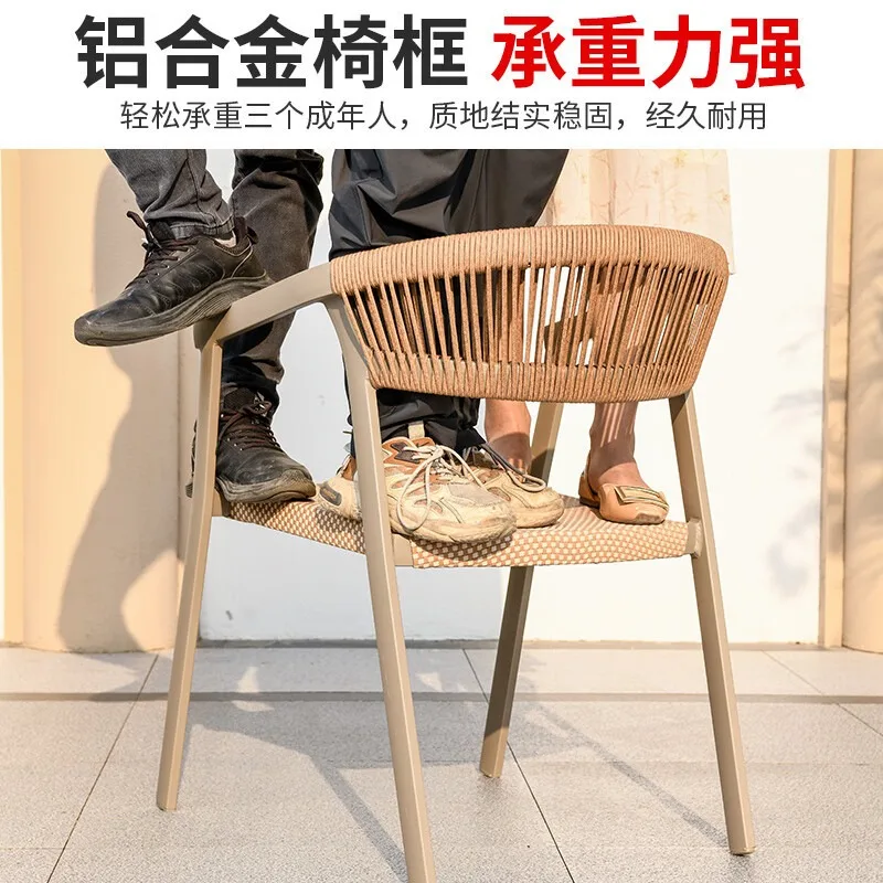 Nordic outdoor rattan chair balcony outdoor courtyard garden leisure open-air terrace