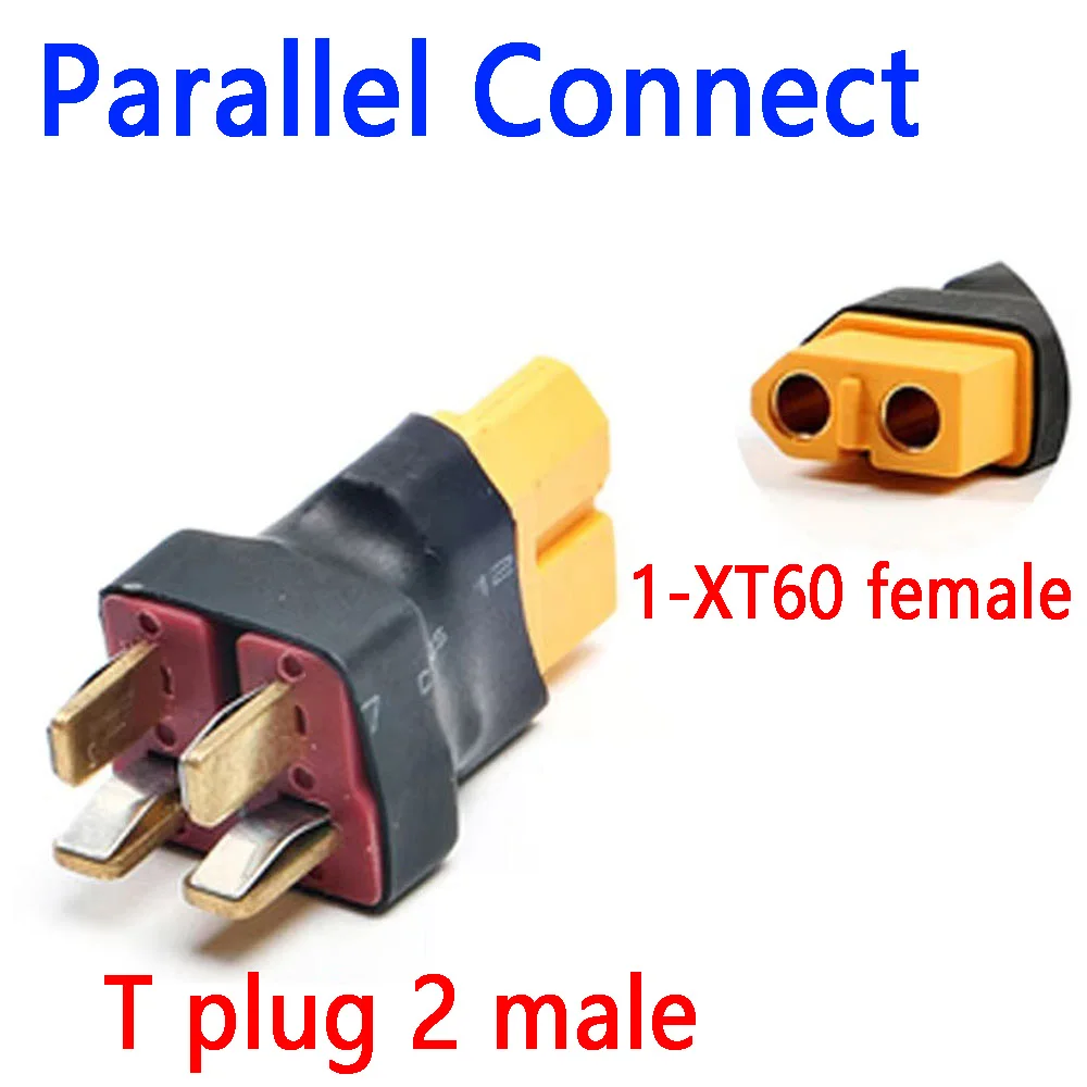 XT90 XT60 T Plug 1 Female to 2 Male Parallel / Series Adapter Lipo Battery Converter Connector Plug For RC Car Plane Parts