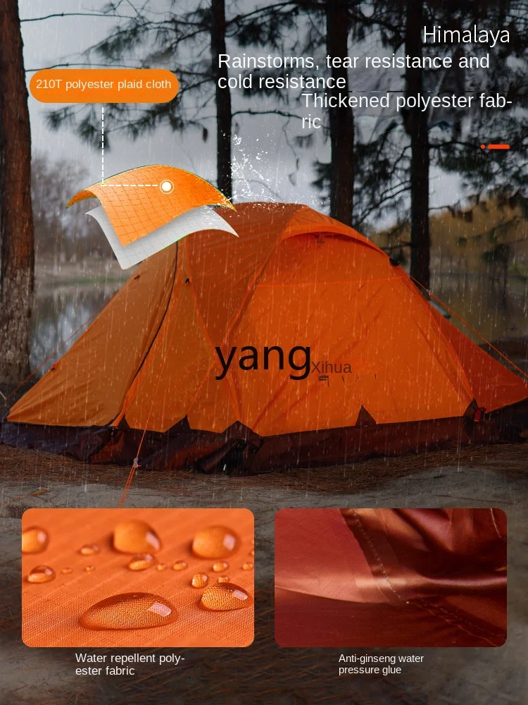 Yjq Tent Camping Overnight Winter Thickened Outdoor Camping Rain-Proof Traveling by Motorcycle Professional Cold-Proof Equipment