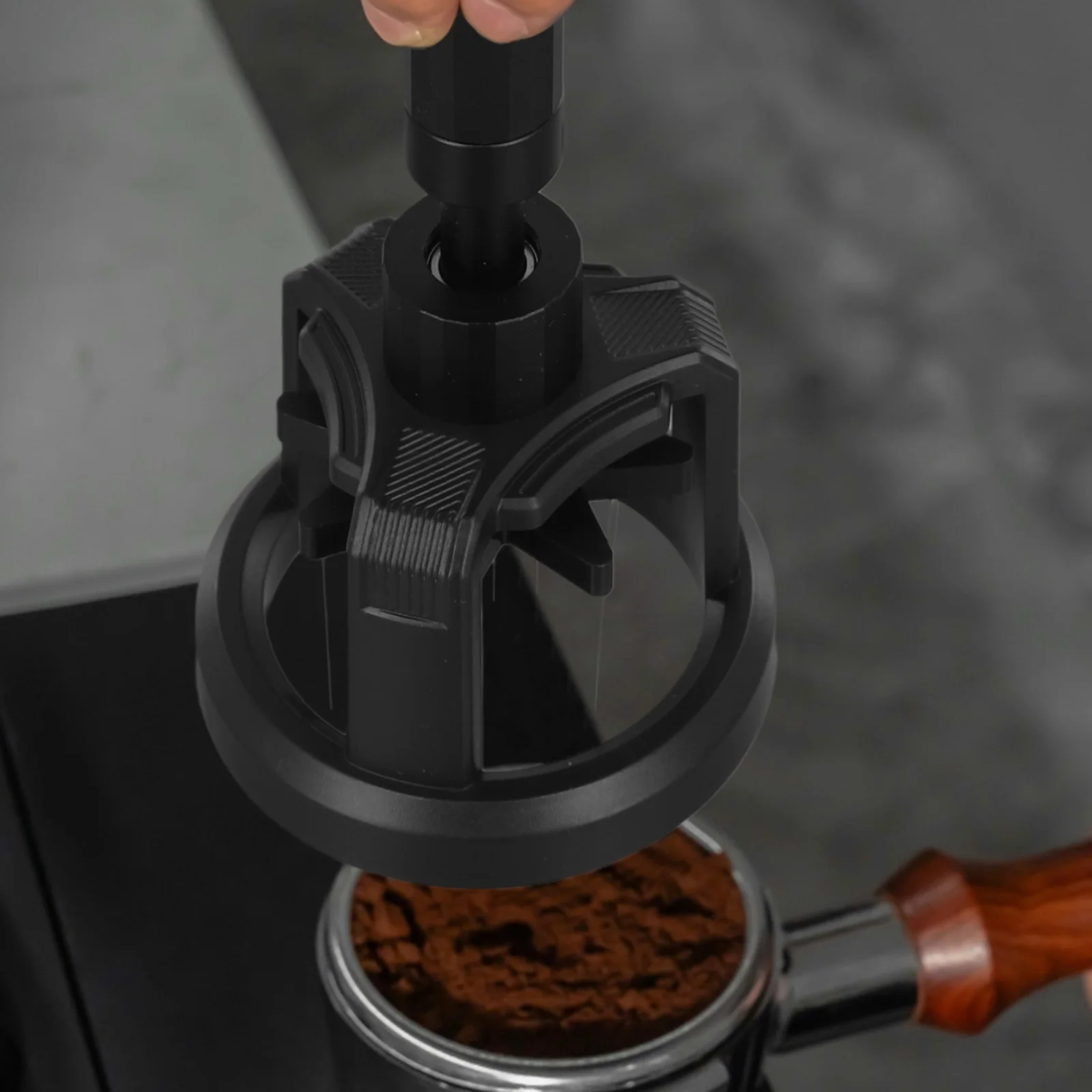 Brew Like a Pro Adjustable Height Espresso Stirrer Featuring Magnetic Needles for Superior Ground Distribution