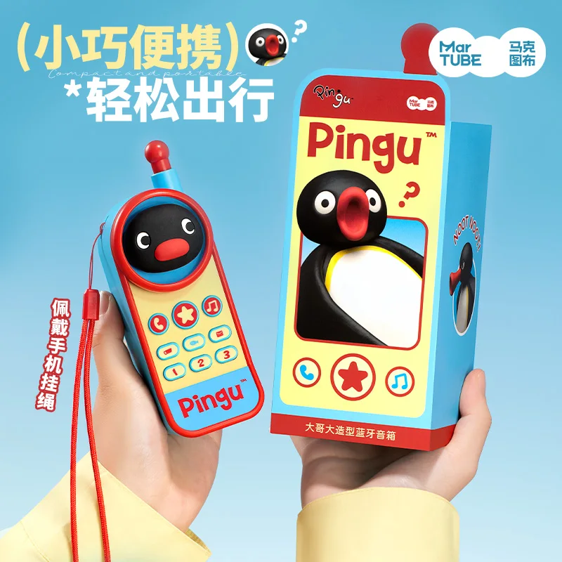 

Anime Pingu Mobile Phone Bluetooth Speaker Toys Portable Children Audio Decor Pendants Pingu Phone Toys Can'T Make A Phone Call
