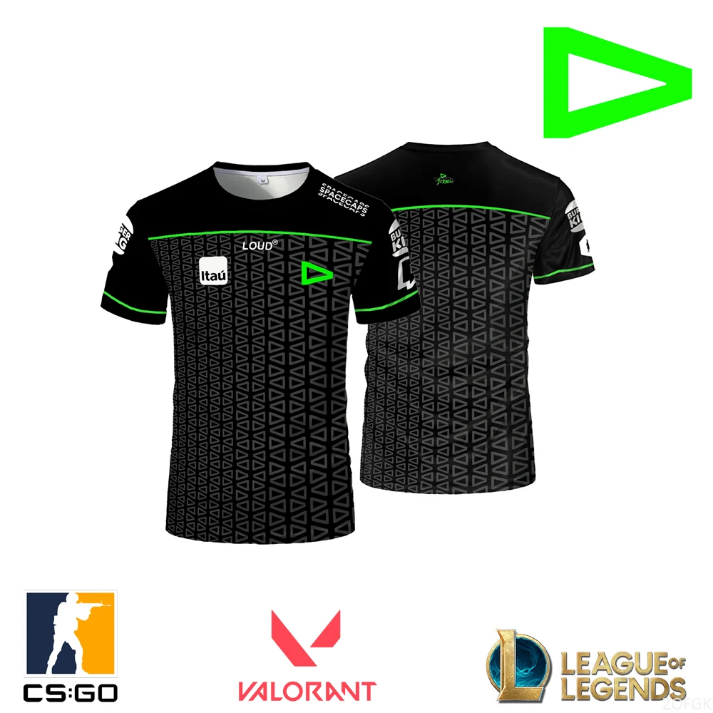 

LOUD E-Sports Team Мужская униформа Джерси Футболки League Of Legends E Спортивная футболка для соревнований Игры Одежда Поддержка топов с круглым вырезом