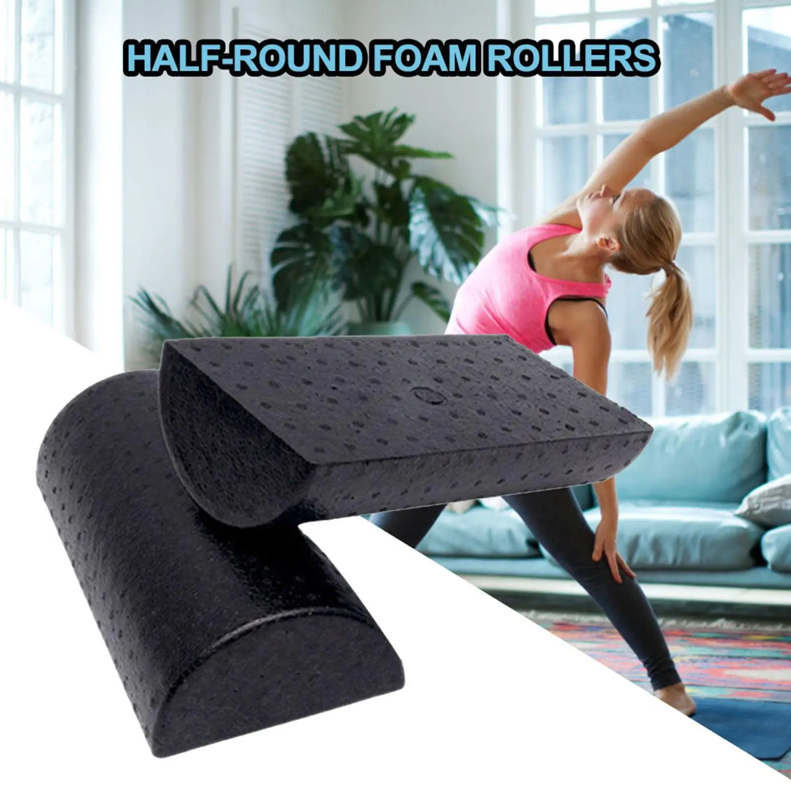 Half Round EPP Massage Foam Roller Yoga Pilates Fitness Equipment Balance Pad Yoga Blocks With Massage Floating Point sport tool