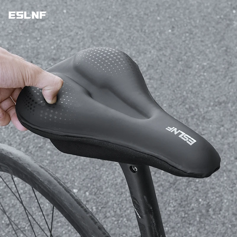 ESLNF Bicycle Seat Cover - Soft Padding for Road Bikes, Gel Shock Absorption, Thickened & Comfortable, Suitable for Mountain Bik