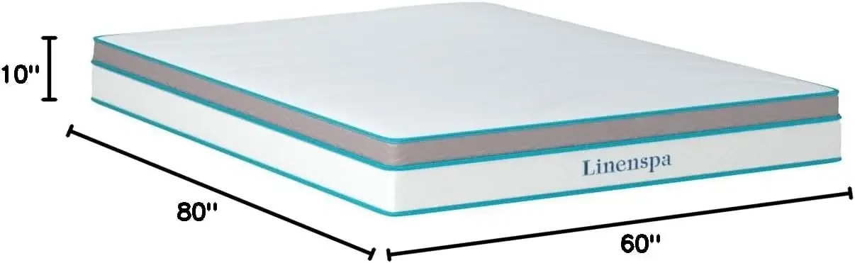 Memory Foam and Spring Hybrid Mattress - Medium Feel - Bed in a BoxQuality Comfort and Adaptive Support - Br