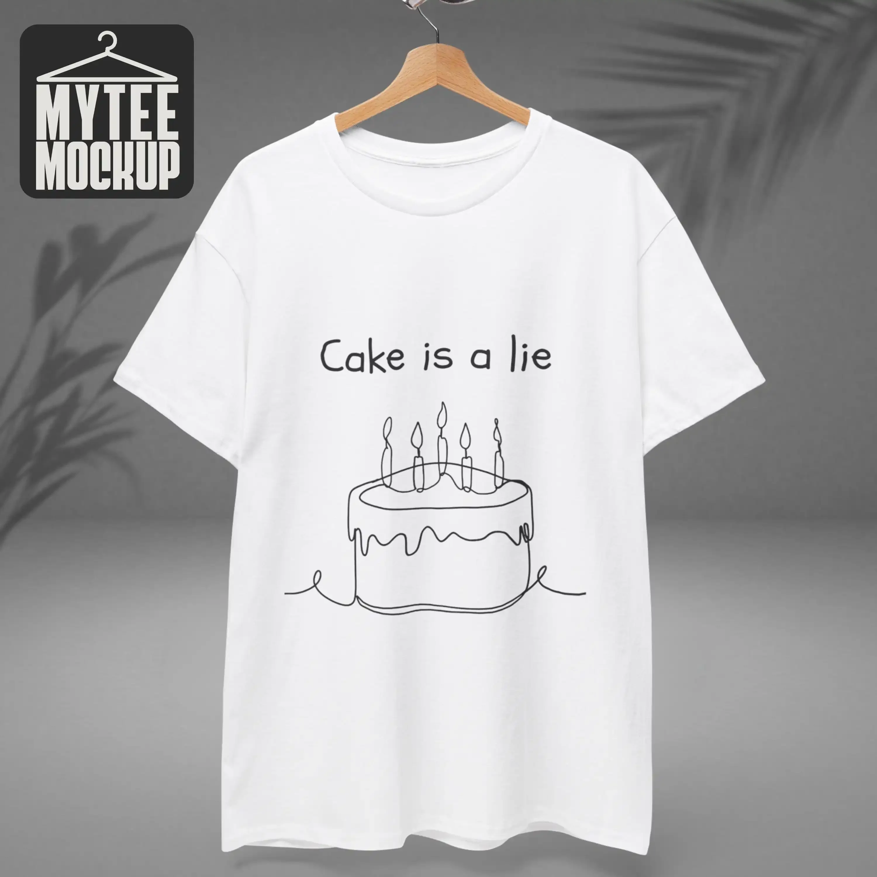 Portal Video Game T shirt Cake is a Lie for Gamers Glados Chell Valve Steam Gaming GifT Quote
