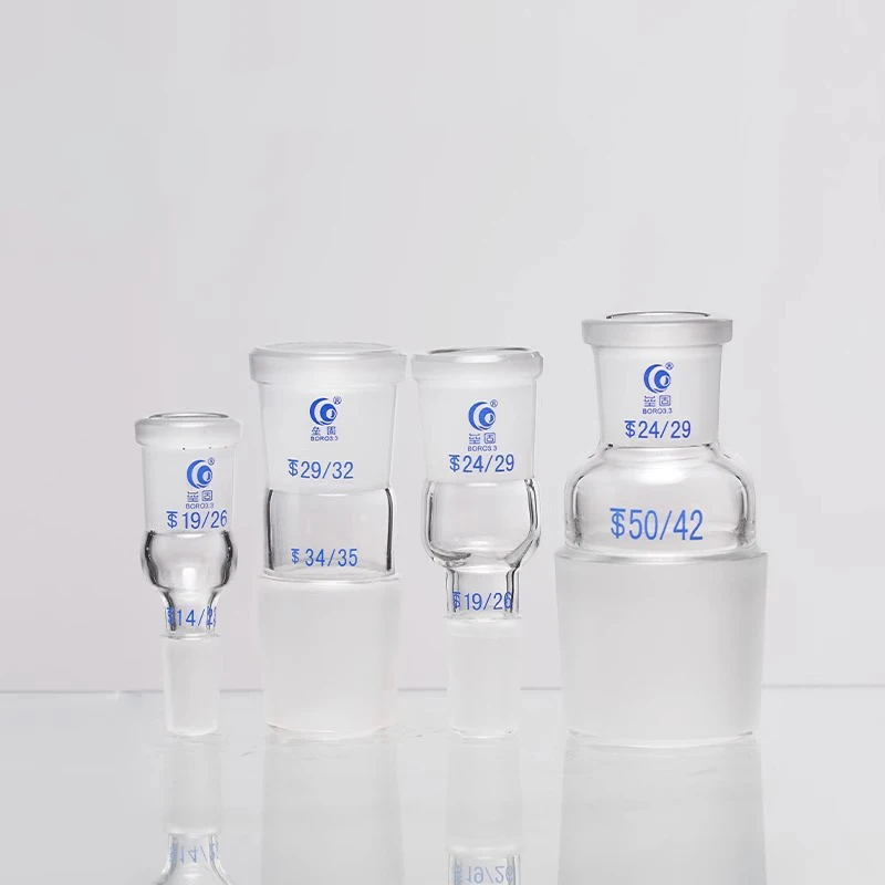 Lab Female and Male Connecting Glass Joint Glass Adapter with 24*19/19*14/29*24/19*24/24*29 for Laboratory Supplies