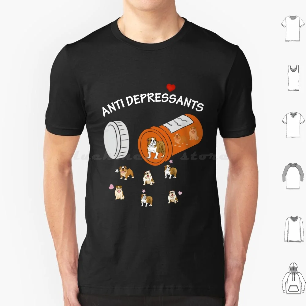 

Футболка с антидепрессирующим бульдогом, хлопковая футболка для мужчин и женщин, сделай сам, принт, бульдог, собака, забавный английский бульдог, антидепрессионные таблетки, бестселлеры