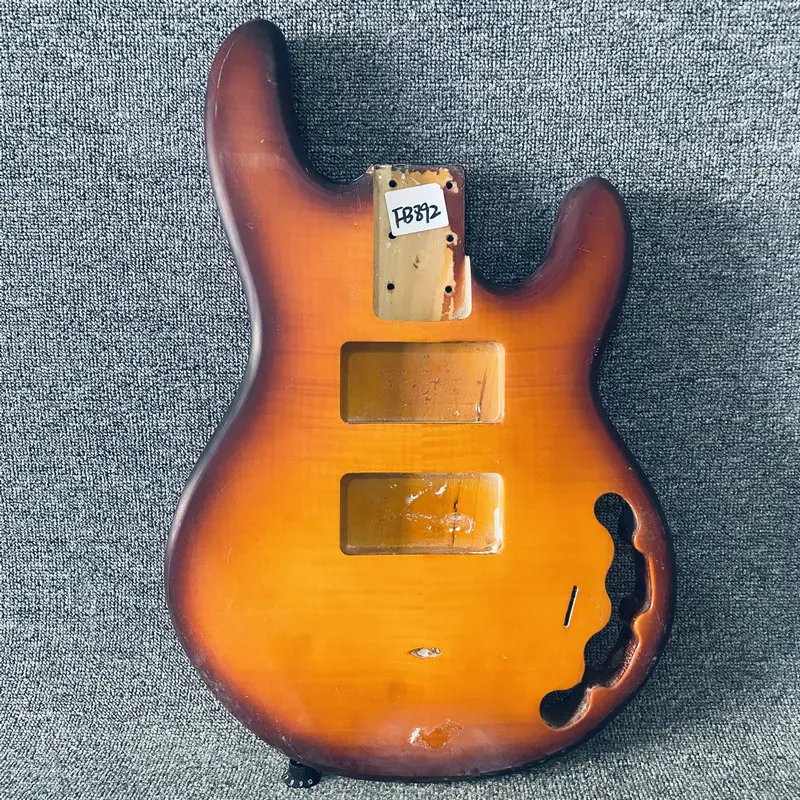 

FB892 Sunburst Color Flamed Maple Top Active Electric Bass Unfinished Musicman Style Bass Body with Swift DIY Replace Use