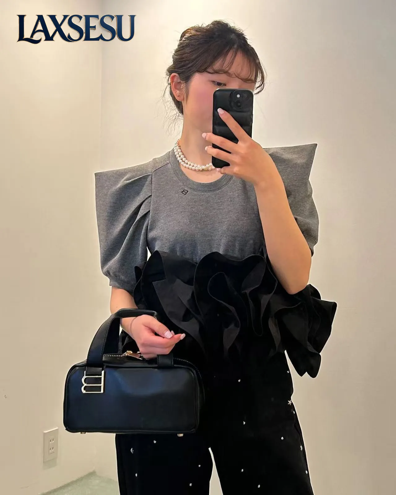 Japanese Petal Cute Casual Tees Short Sleeved Top with Contrasting Color Splicing T-shirt for Women Slim Fit Tshirt Summer New