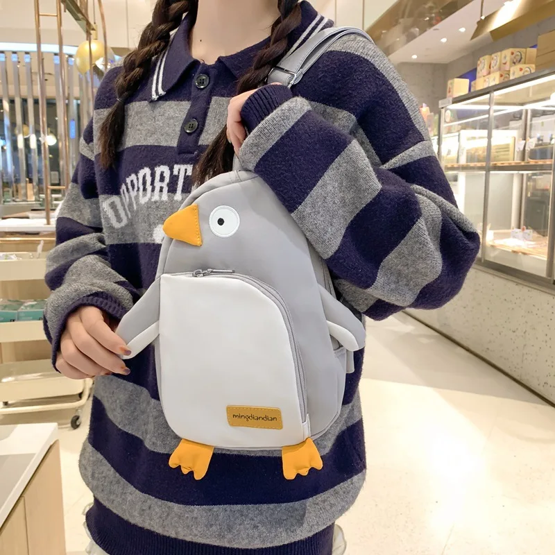 

Women Cartoon Penguin crossbody bag Female ins student casual cute funny shoulder bag