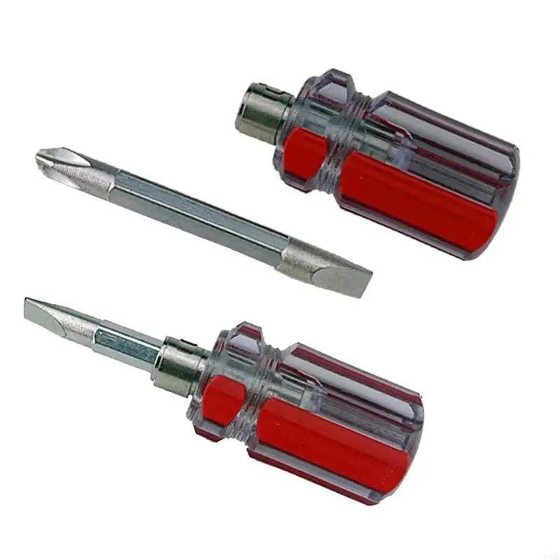 2 stks miniatuur magnetische schroevendraaiers voor thuis- en doe -het -zelf -enthousiastelingen dubbel kop met flathead en tip