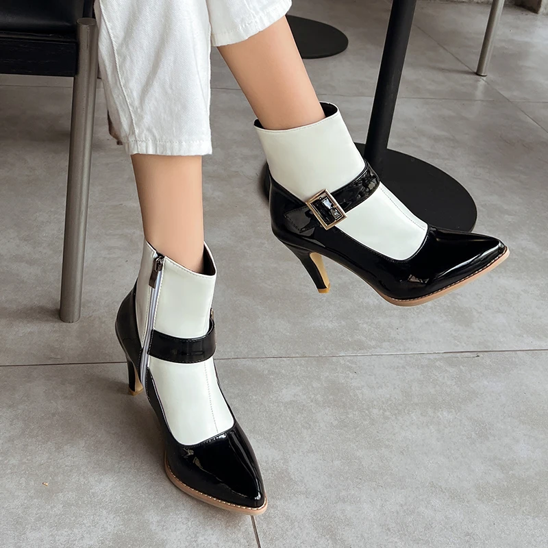 Women's Western Cowboy Boots Autumn New Women's Shoes retro Travel Pointed Toe Broken Boots Sleeve Slim Brushed Boots Extra Large Size 47 Size 11 13 Women's Shoes