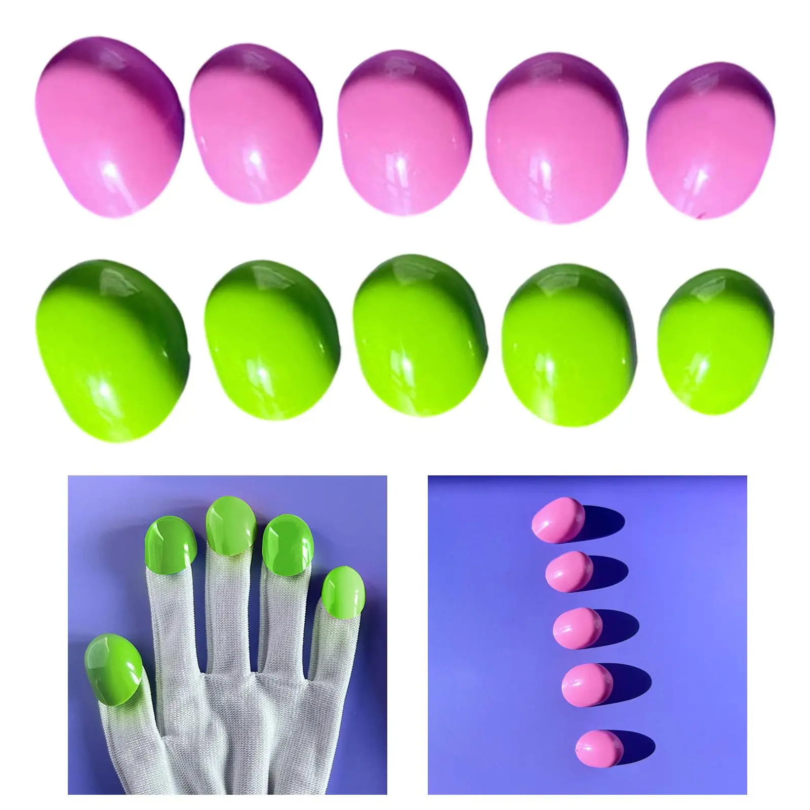 5Pcs 아이스 스케이트 아이스 핑거 버클 보호 부드러운 표면 실내 훈련용 짧은 트랙 스케이팅 클립