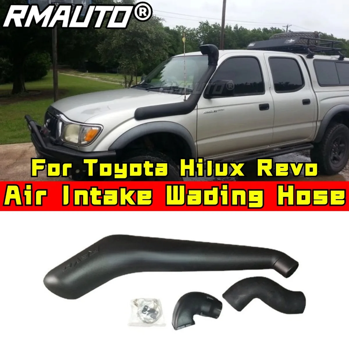 

Car Snorkel Kit Air Intake Wading Hose for Toyota Hilux Revo Front Side Snorkel Desert Intake Duct Car Accessories