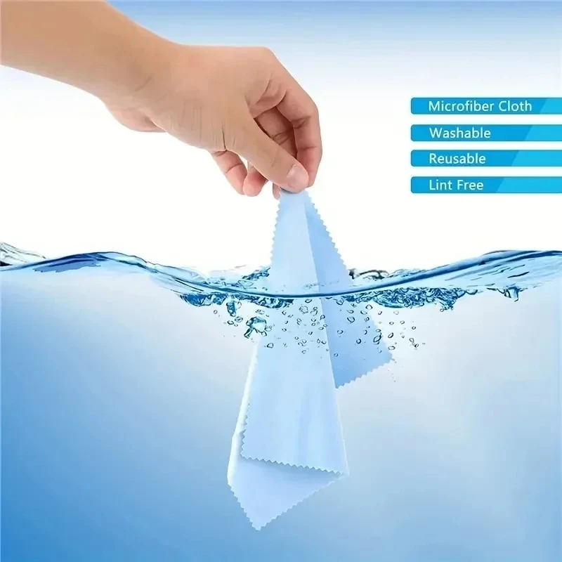 20/10Pcs Microfiber Cleaning Cloth Phone Screen Glasses Camera Lens Cleaner Wipe 8*8cm Polishing Cloth for Silver Gold Jewelry
