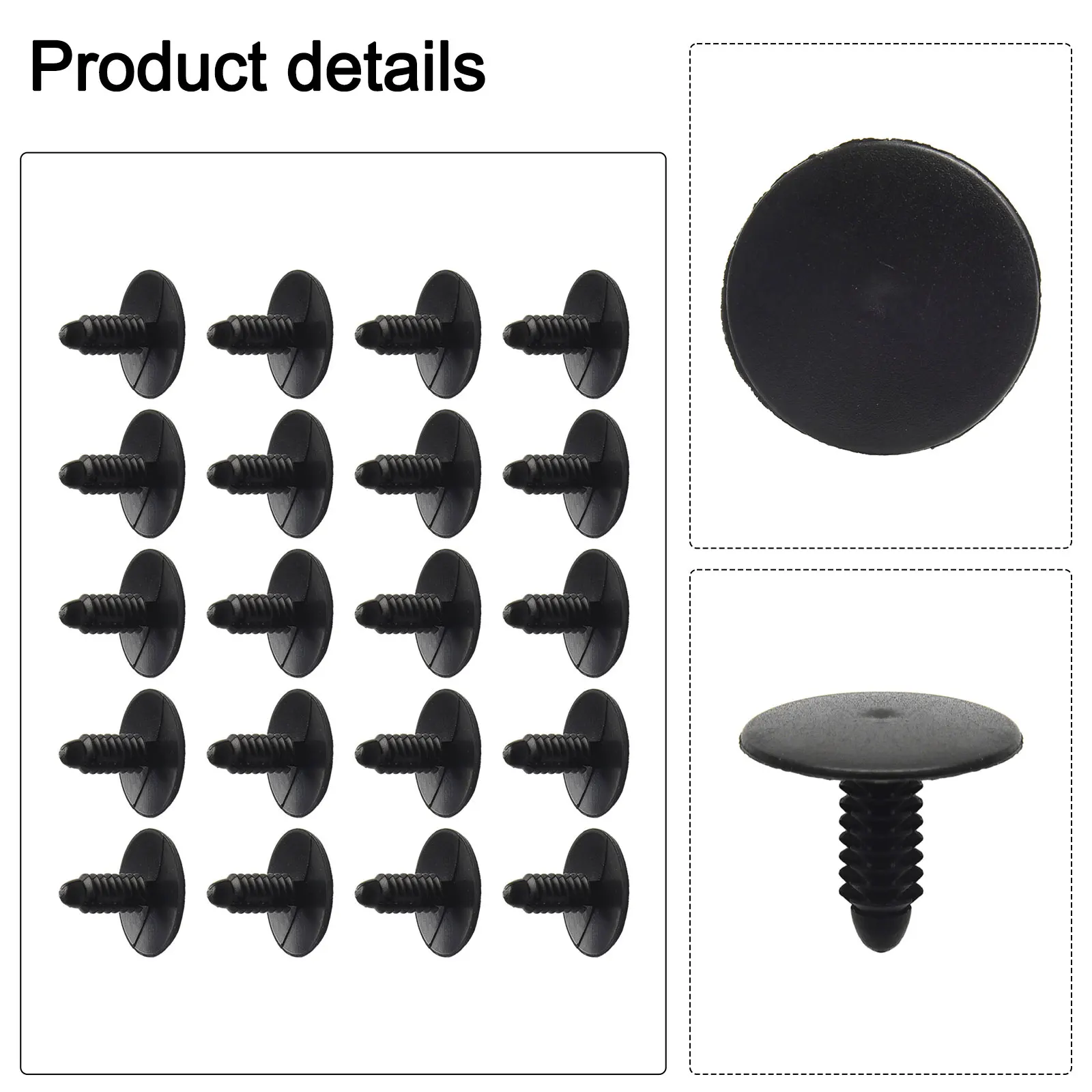 

20pcs Fender Liner Retainer Clips Push Pin Black Nylon For Replaces Chrysler High Quality Exterior Car & Truck Clips Parts