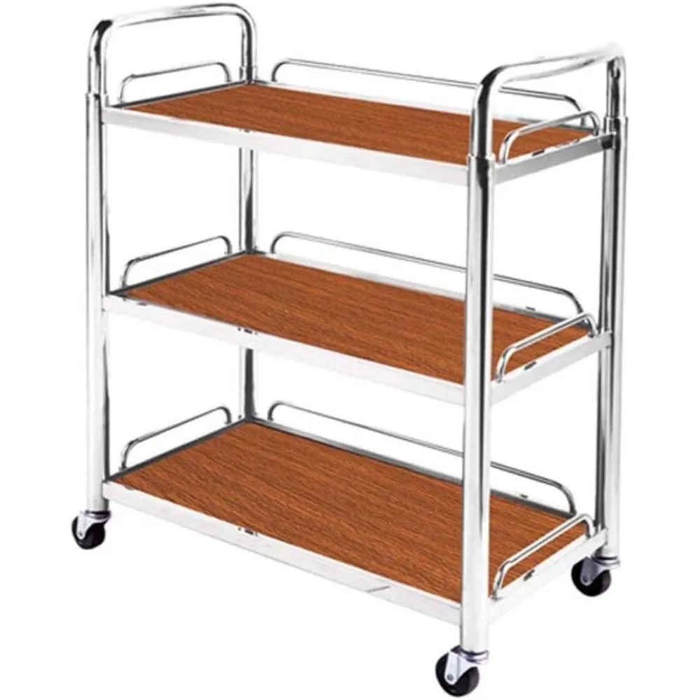 

Multi-Tiered Mobile Service Cart for Hotel, Kitchen, and Beauty Salon Use